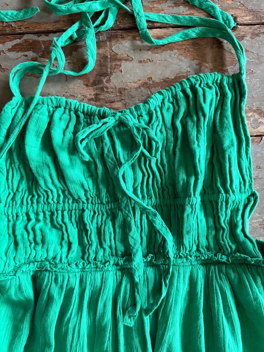 Free People Green Taking Sides Mini Dress with Pockets - Picture 3 of 11